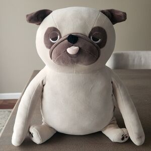 Livheart NEW Back Pinch Body Pillow Hana the Pug Total Length 17"